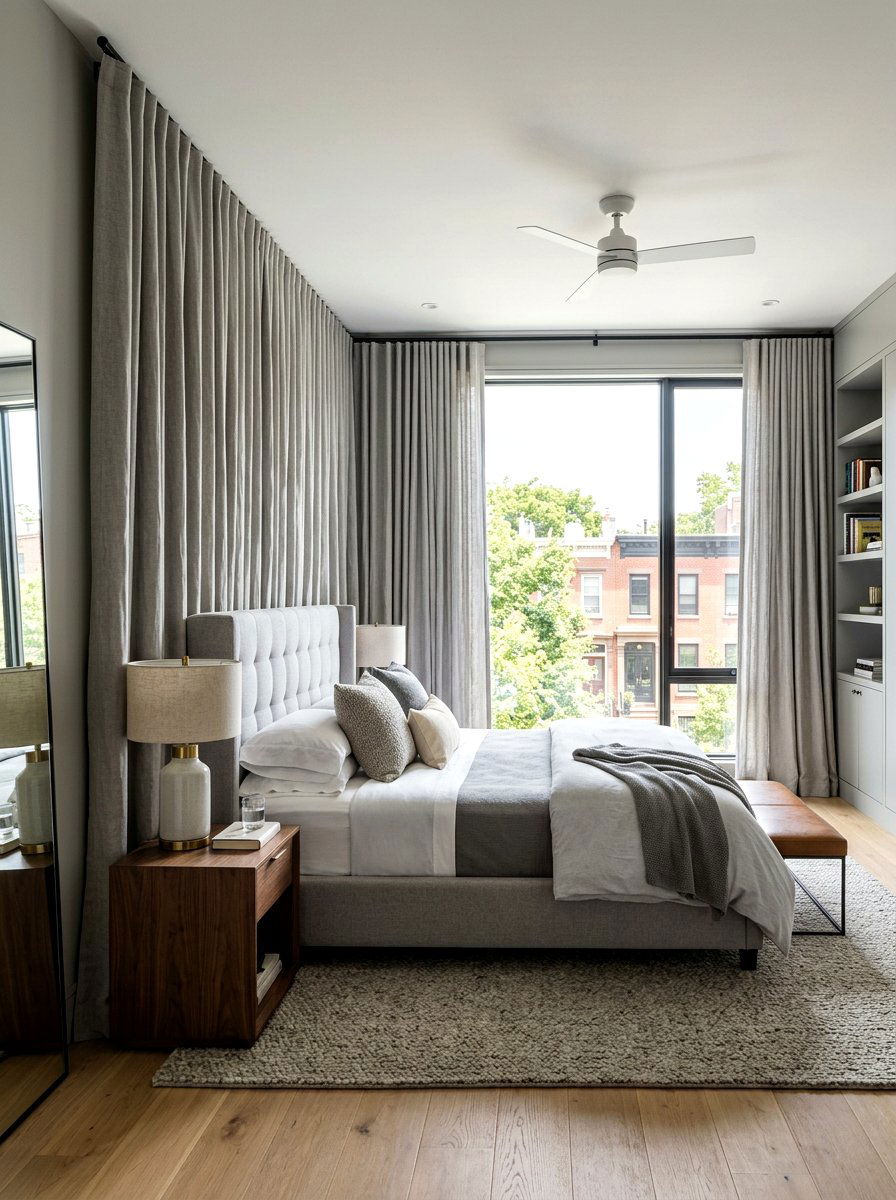 Townhouse Bedroom Floor To Ceiling Curtains - 30 townhouse style bedroom ideas