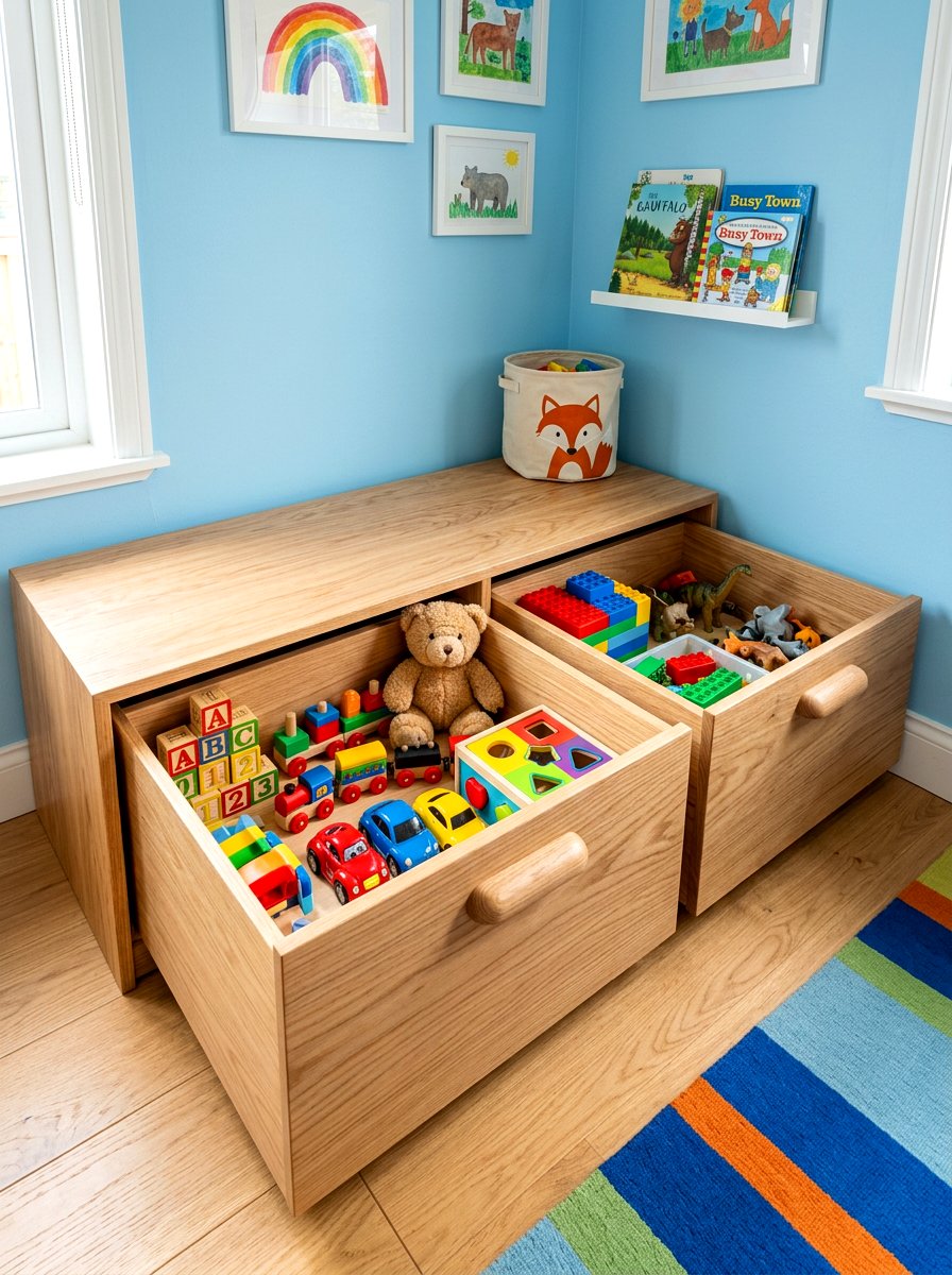 Toy Box Drawer - 30 deep drawer storage ideas