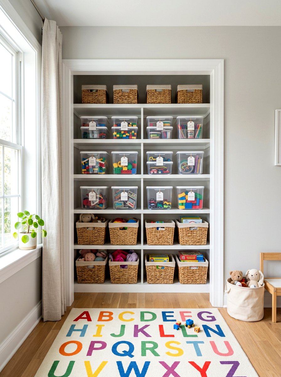 Toy Storage Bin - 30 playroom closet ideas
