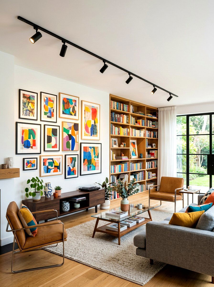 Track Lighting System - 30 living room lighting ideas