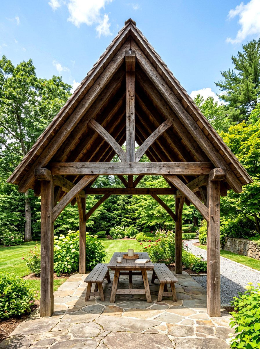 Traditional A Frame Pavilion - 30 porch pavilion ideas