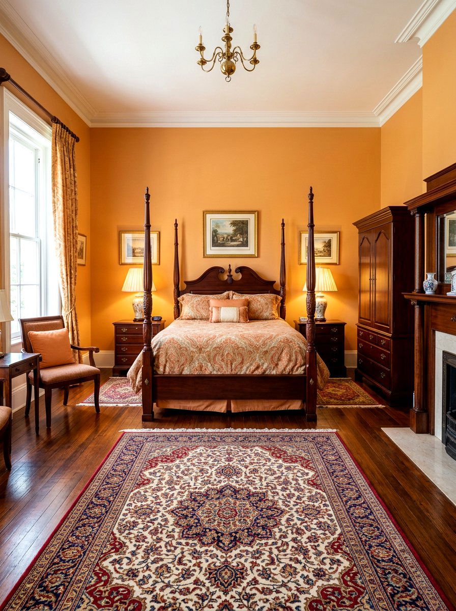 Traditional Apricot Bedroom - 30 apricot bedroom ideas