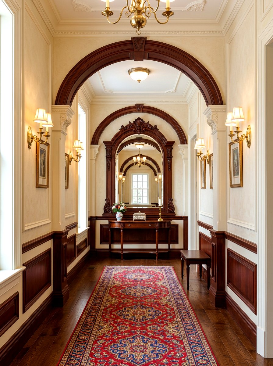 Traditional Arched Mirror Hallway - 30 arched mirror hallway ideas