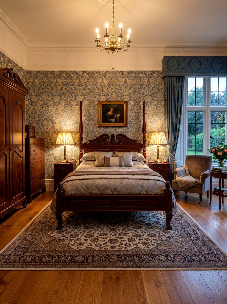 Traditional Bedroom With Dimmable Bedside Lamp - 30 bedroom lighting ideas