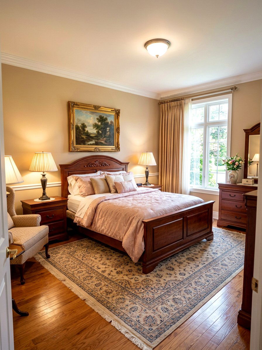 Traditional Beige Bedroom - 30 blush and beige bedroom ideas