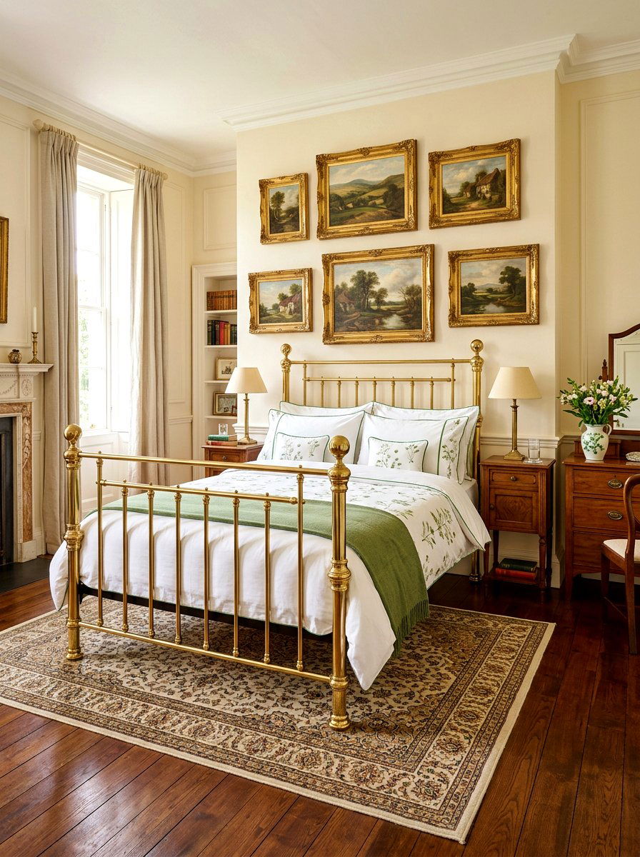 Traditional Brass Bed Bedroom - 30 cottage vintage bedroom ideas