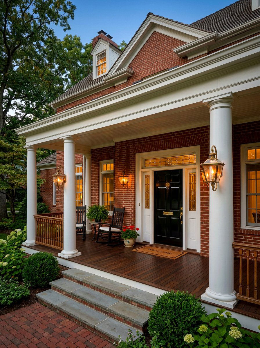 Traditional Brass Gas Lantern - 30 porch lantern ideas