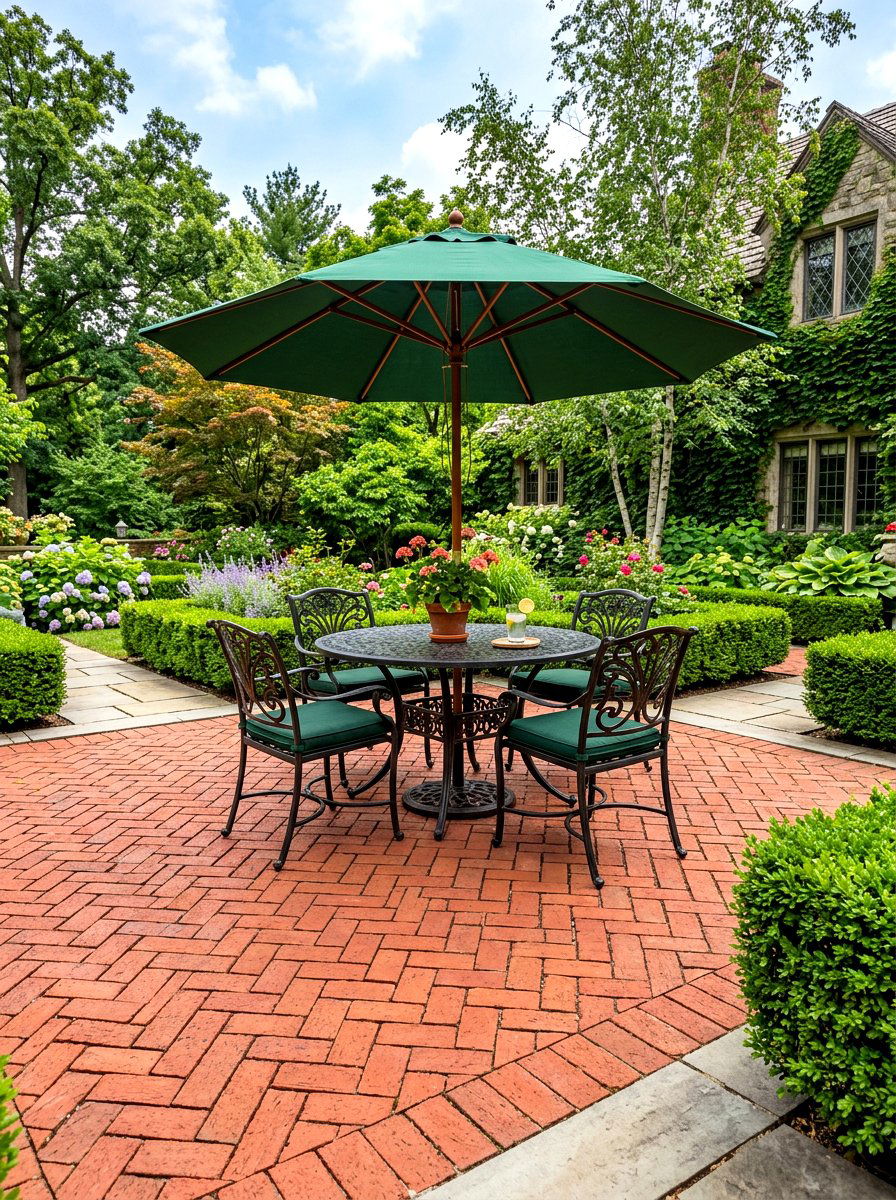 Traditional Brick Patio - 30 outdoor dining area ideas
