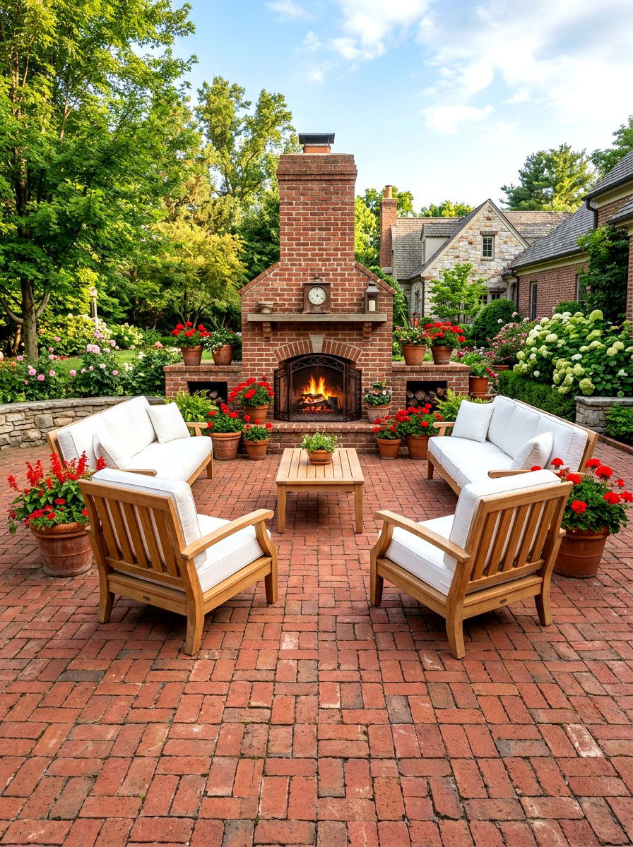 Traditional Brick Patio - 30 exterior seating area ideas
