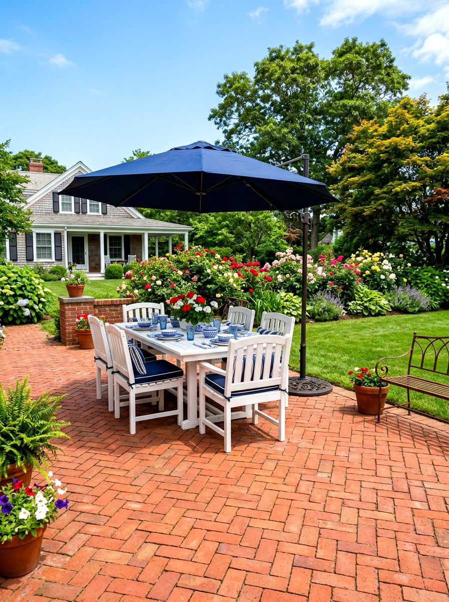 Traditional Brick Patio - 30 summer dinner party patio ideas