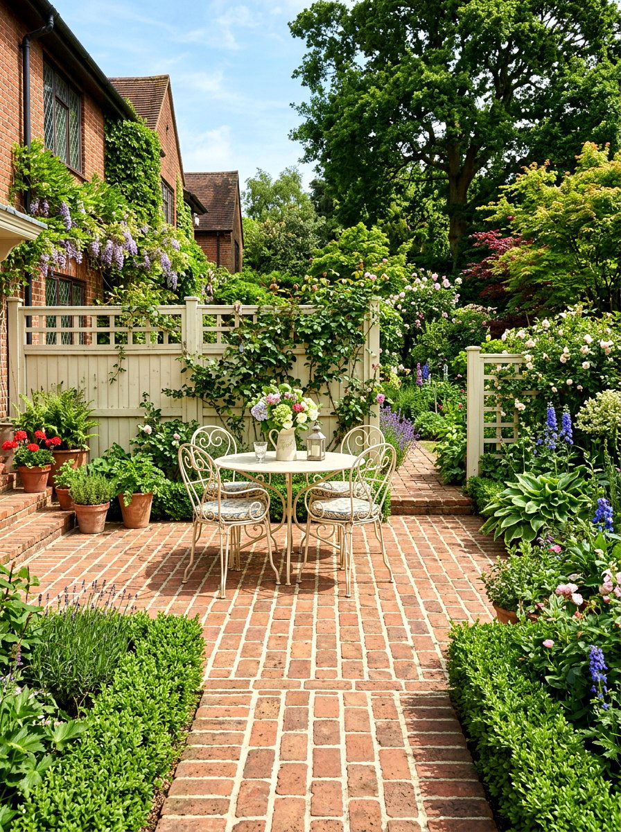 Traditional Brick Patio - 30 terracotta and cream patio ideas