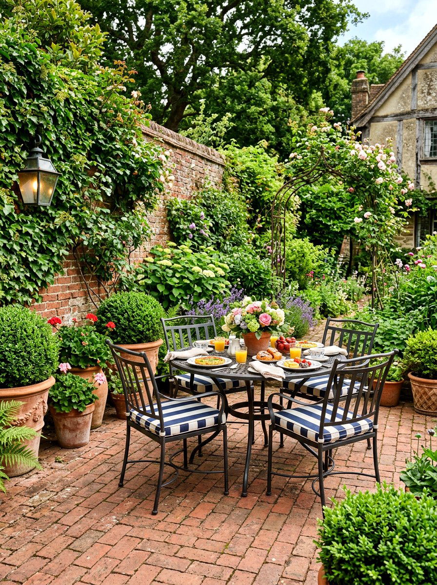 Traditional Brick Patio Brunch - 30 brunch patio setup ideas
