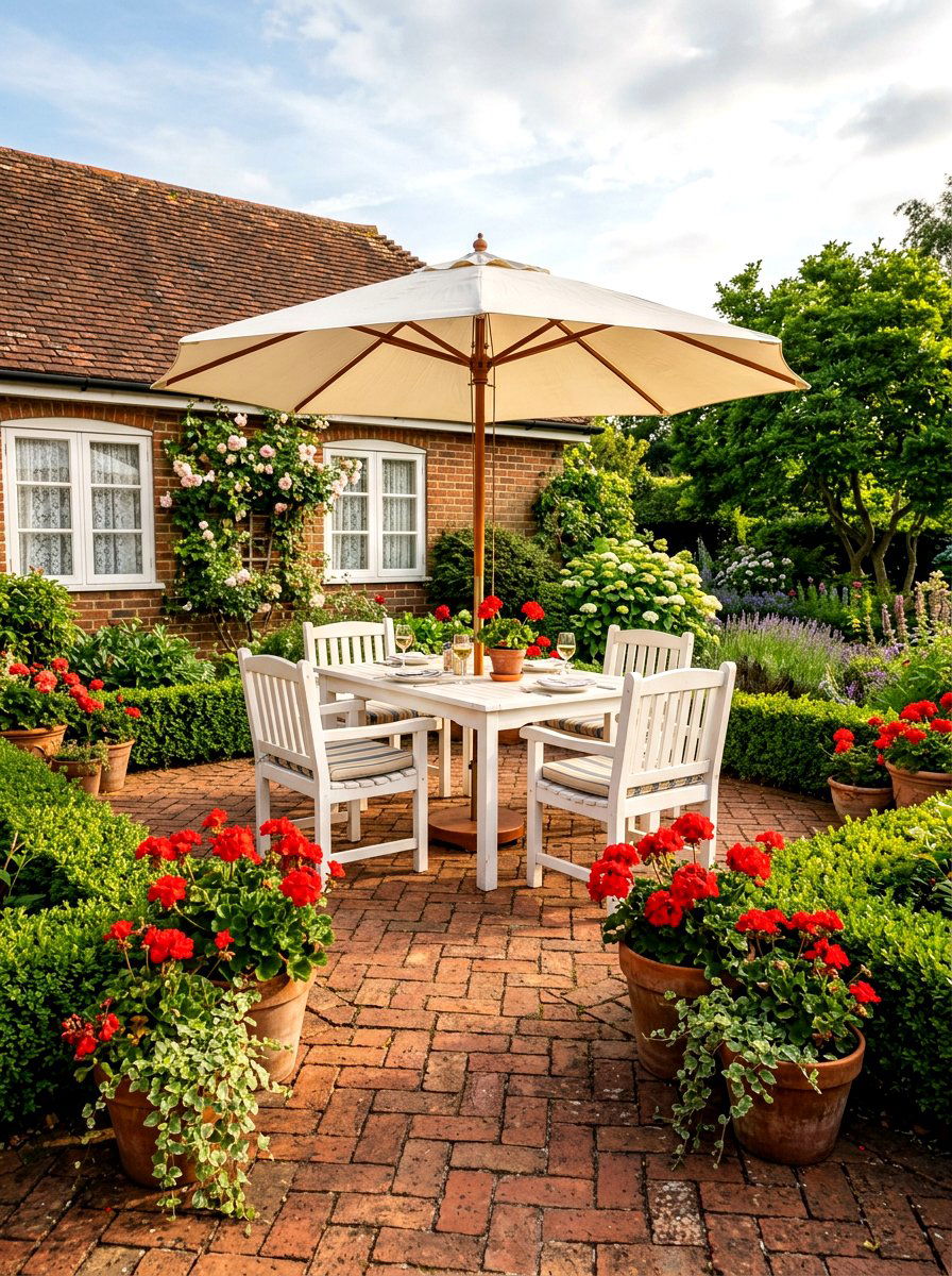 Traditional Brick Patio - 30 kitchen courtyard garden ideas