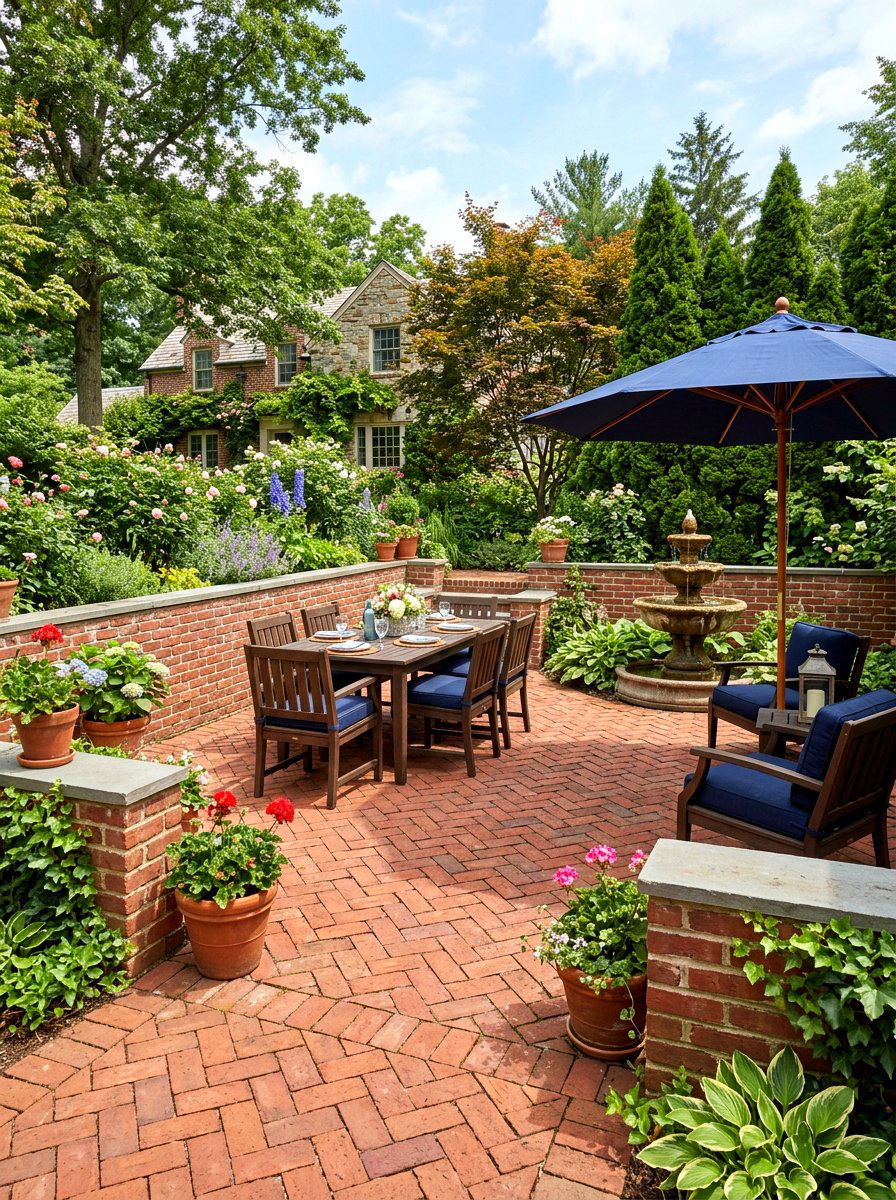 Traditional Brick Paver Patio - 30 boutique hotel patio ideas