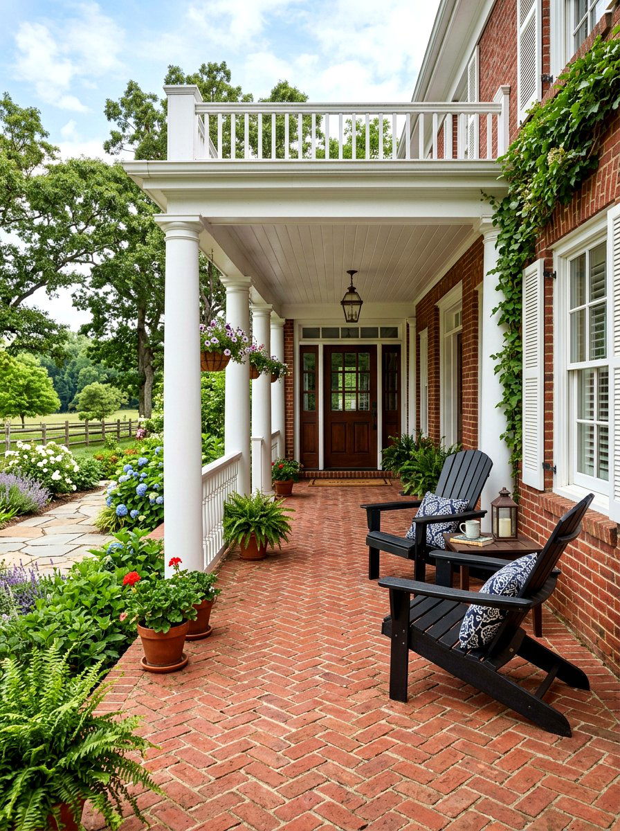 Traditional Brick Porch - 30 back porch ideas