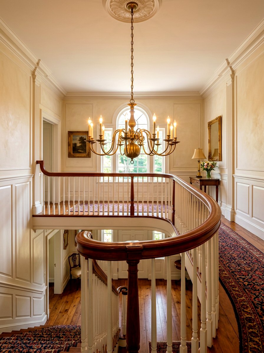 Traditional Candelabra Brass Chandelier - 30 stairway chandelier ideas