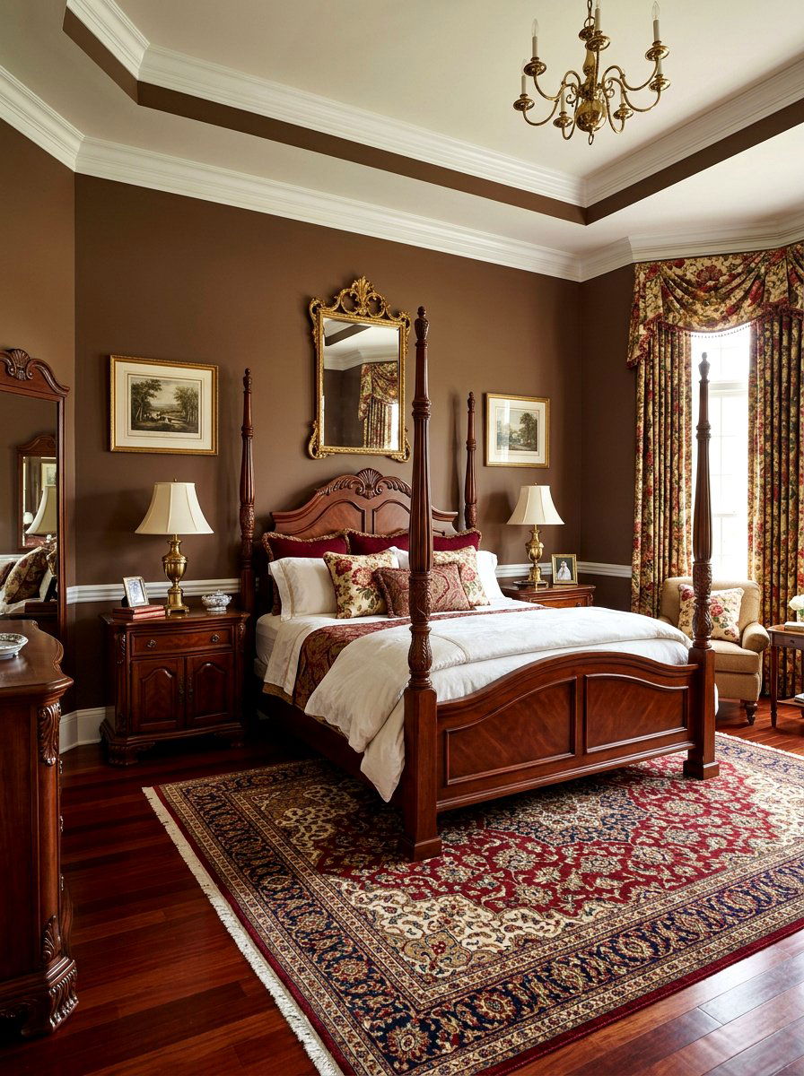 Traditional Chocolate Cherry Bedroom - 30 chocolate cherry bedroom ideas