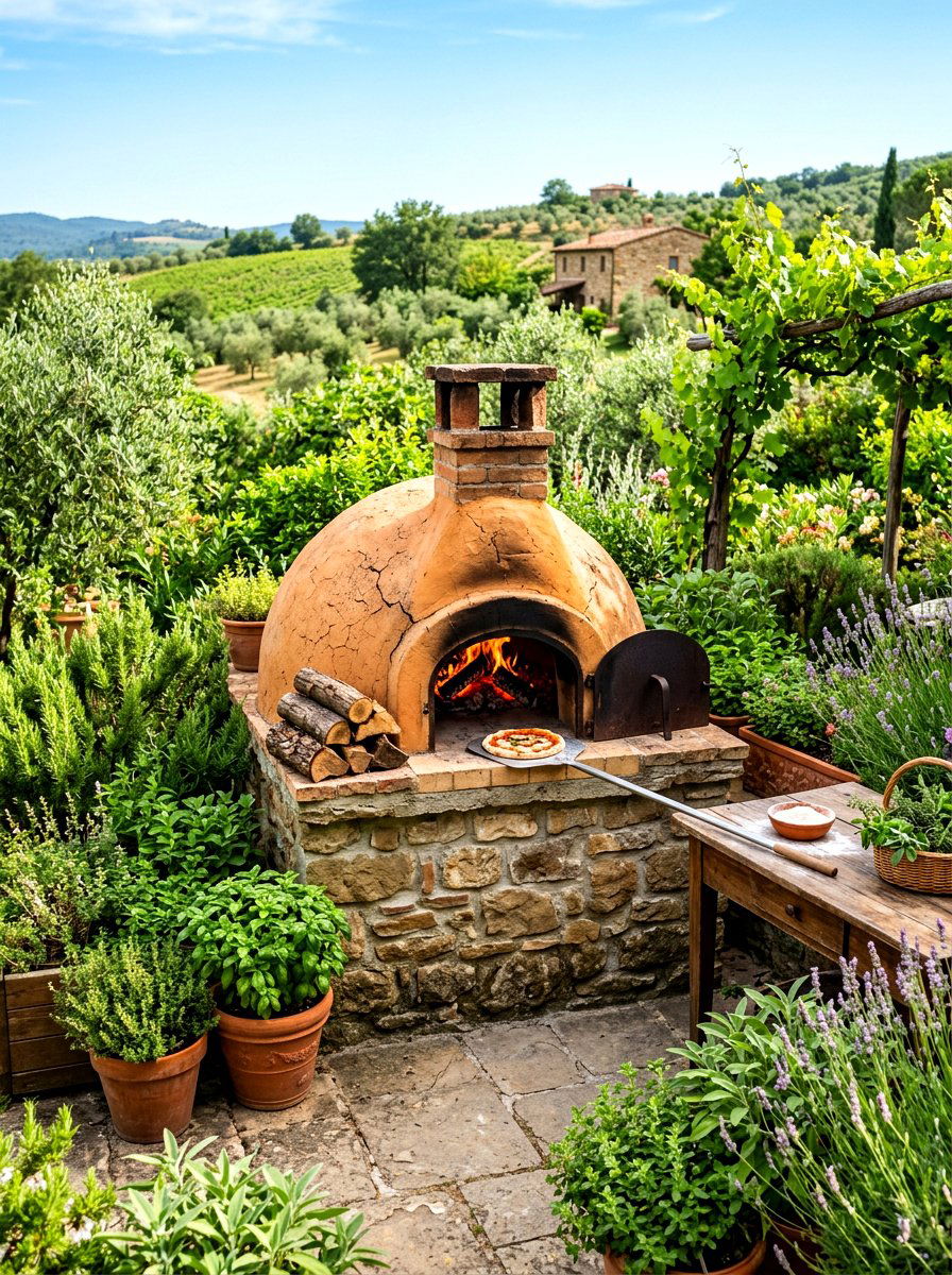 Traditional Clay Pizza Oven - 30 outdoor pizza oven ideas