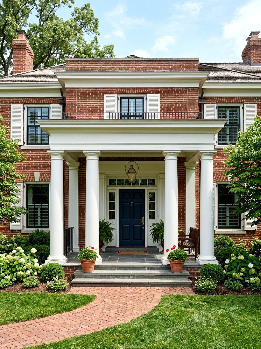 Traditional Column Front Porch - 30 porch entry ideas