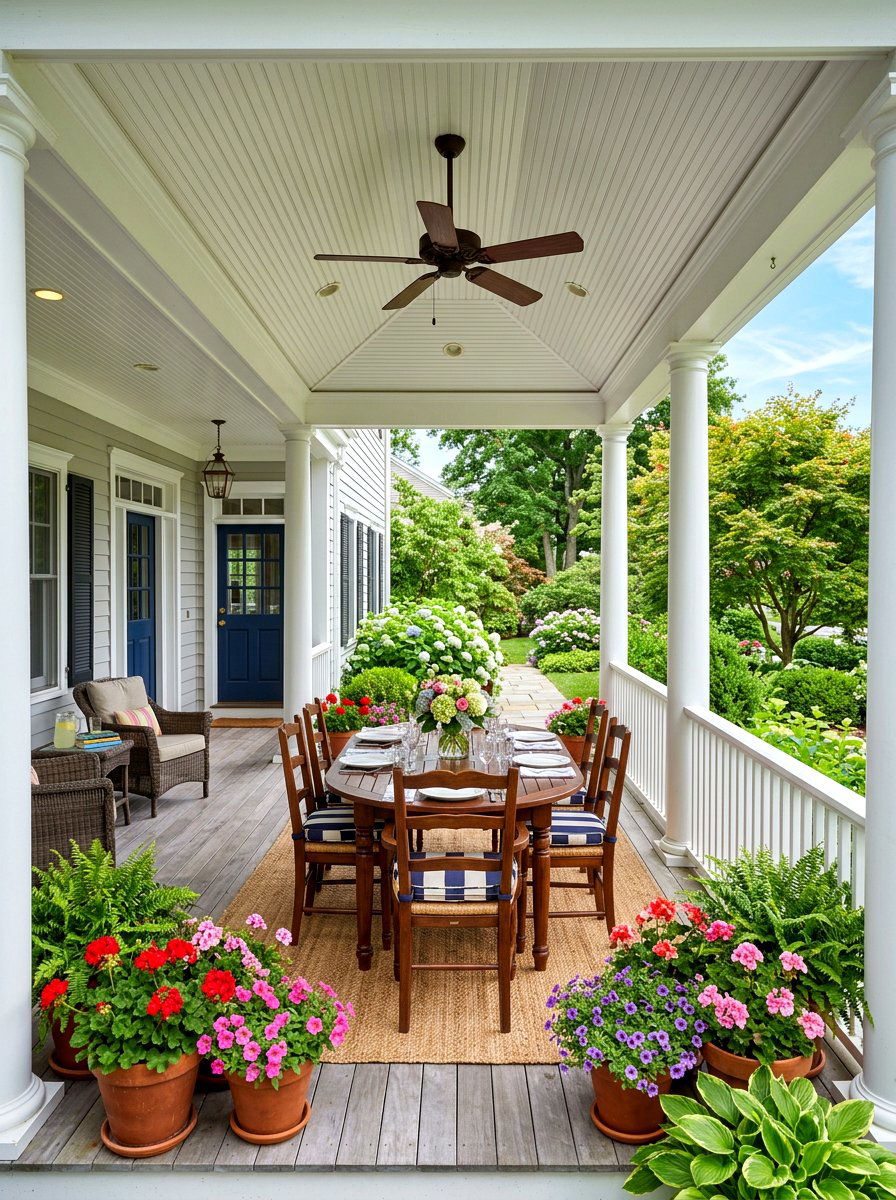 Traditional Covered Porch - 30 covered deck dining ideas
