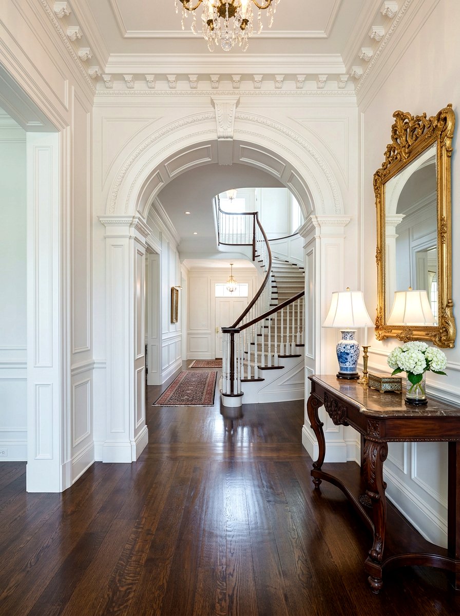 Traditional Crown Molded Arch - 30 arched doorway entry ideas