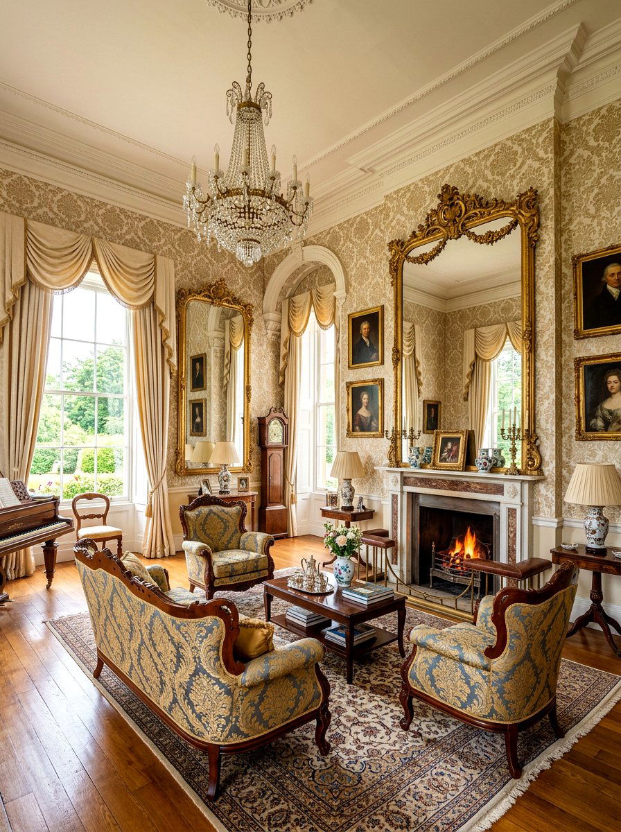 Traditional Damask Wallpaper - 30 patterned wallpaper ideas