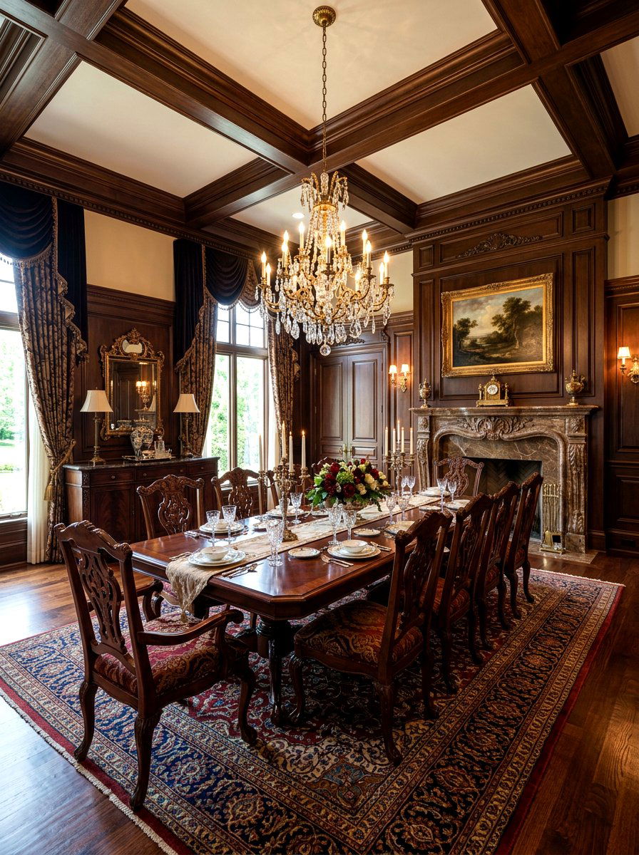 Traditional Dark Brown Formal Dining Room - 30 brown dining room decor ideas