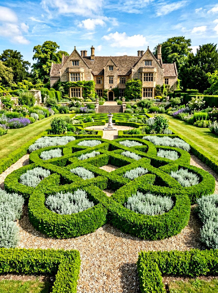 Traditional Elizabethan Herb Knot - 30 herb knot garden ideas