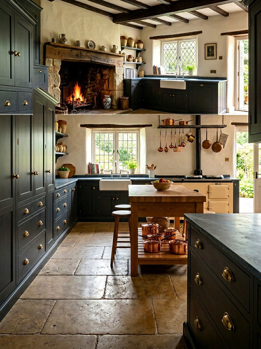 Traditional English Kitchen Brass Hardware - 30 brass kitchen hardware ideas