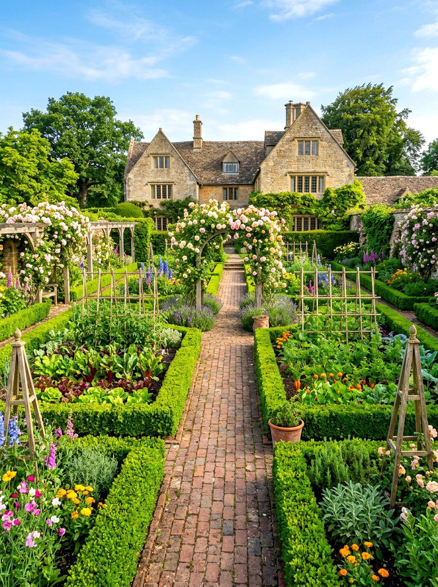 Traditional English Potager - 30 kitchen garden ideas