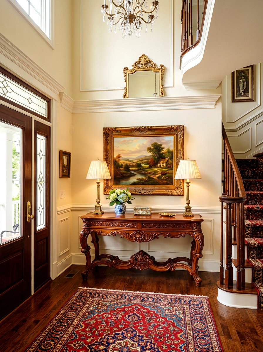 Traditional Entryway Console - 30 entryway table ideas