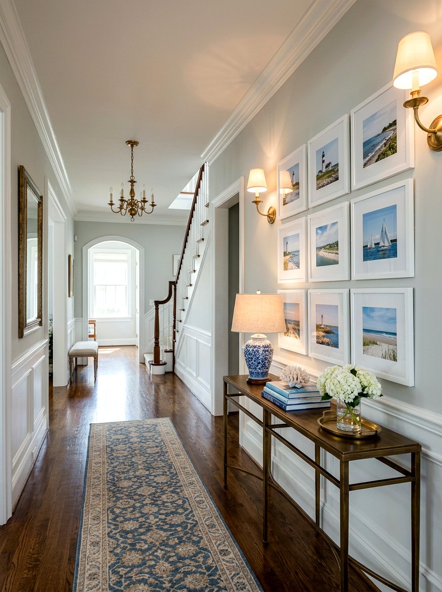 Traditional Entryway Gallery Wall - 30 Hamptons entryway ideas