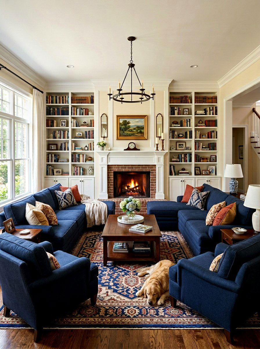 Traditional Family Living Room - 30 L shaped living room ideas