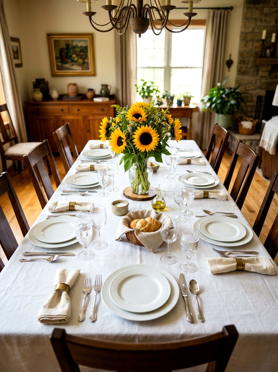 Traditional Family Table Setting - 30 layered table setting ideas