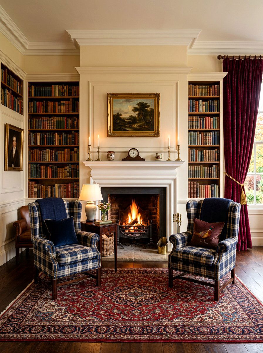 Traditional Fireplace Lounge - 30 cozy winter lounge ideas
