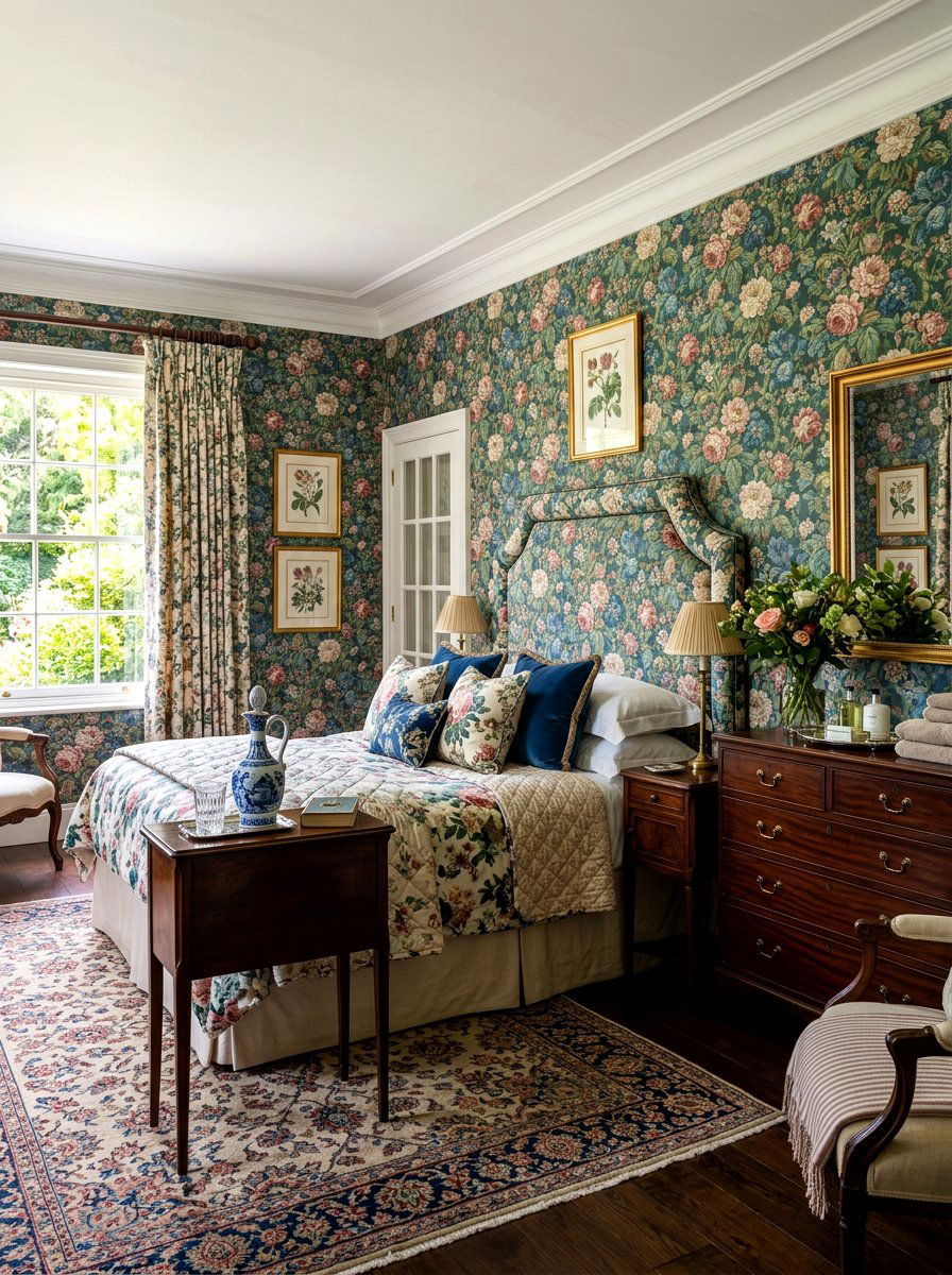 Traditional Floral Guest Suite - 30 cozy guest suite ideas