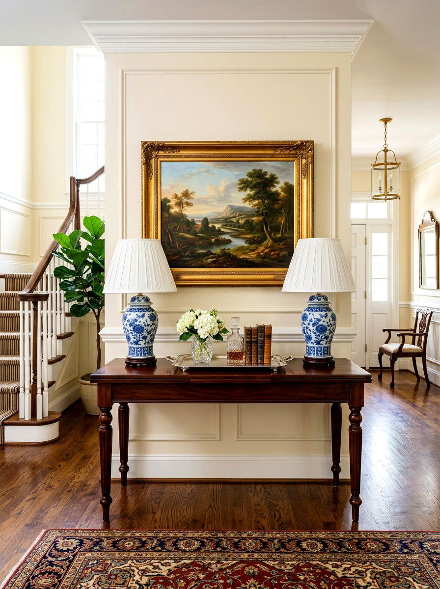 Traditional Foyer Console - 30 entry console styling ideas