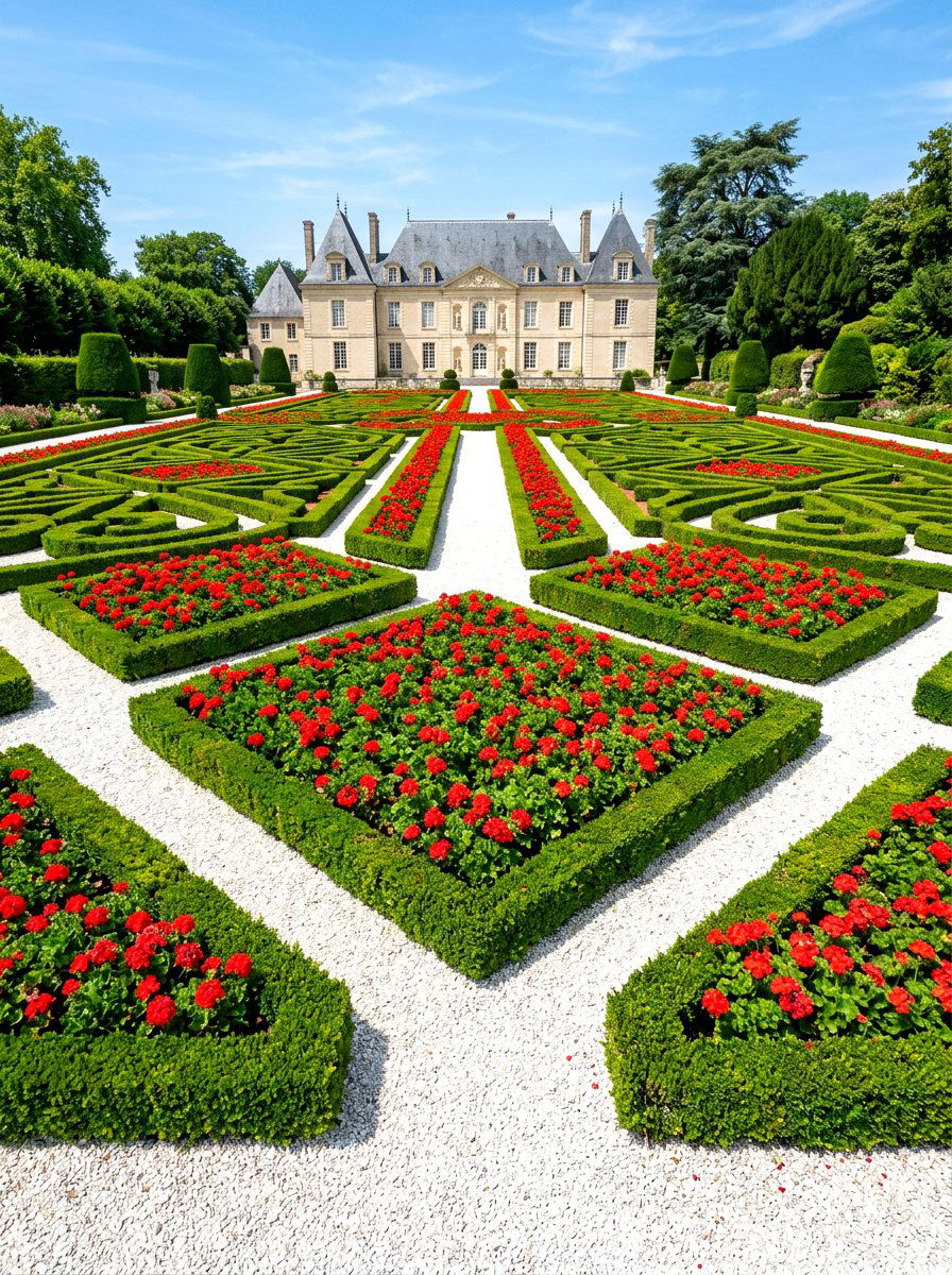 Traditional French Boxwood Parterre - 30 parterre garden ideas