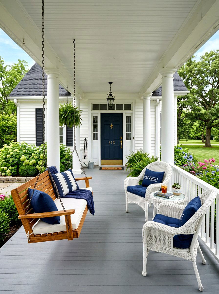 Traditional Front Porch - 30 covered patio lounge ideas