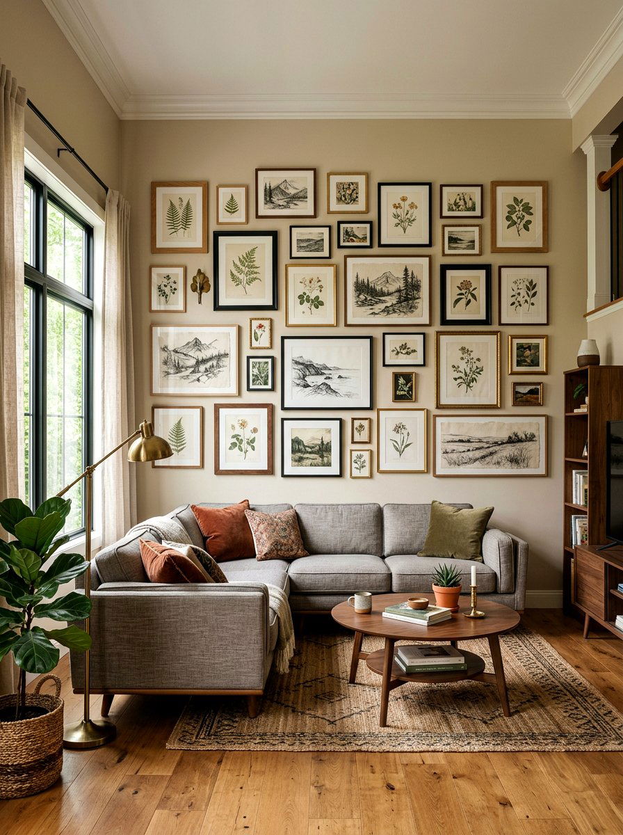 Traditional Gallery Wall - 30 English manor living room ideas