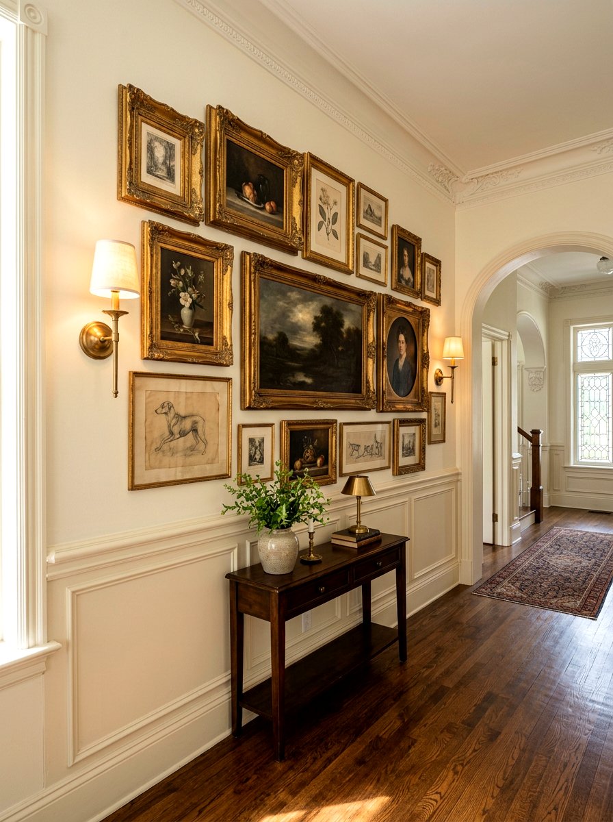 Traditional Gallery Wall - 30 heritage home decor ideas
