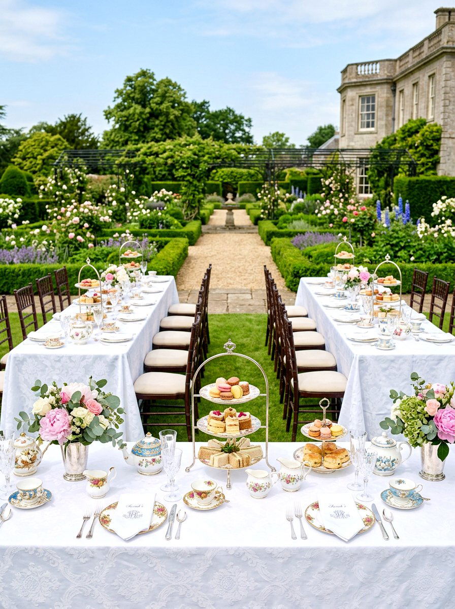 Traditional High Tea - 30 backyard bridal brunch ideas