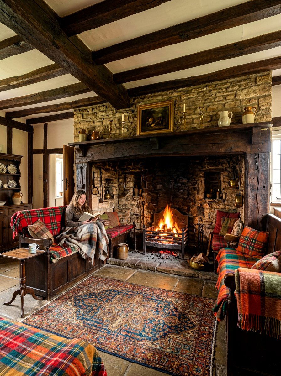 Traditional Inglenook Fireplace Seating - 30 fireplace reading nook ideas