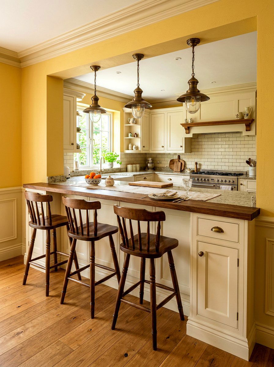 Traditional Kitchen Breakfast Bar - 30 eat in kitchen ideas