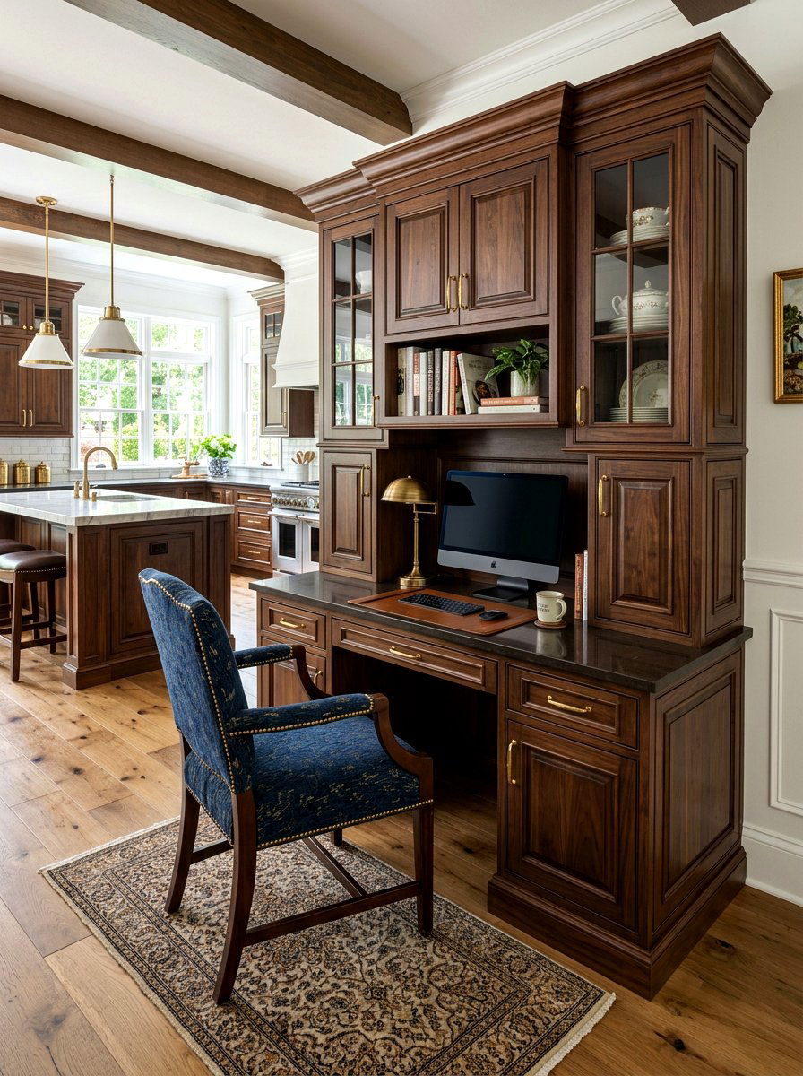 Traditional Kitchen Desk Unit - 30 homework station kitchen ideas