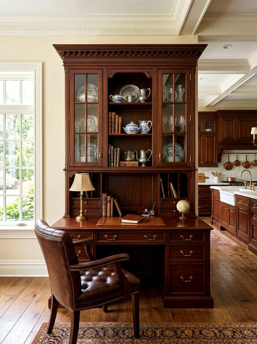 Traditional Kitchen Desk With Hutch - 30 kitchen desk nook ideas