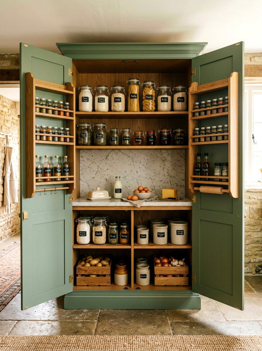 Traditional Larder Cupboard - 30 heritage kitchen decor ideas