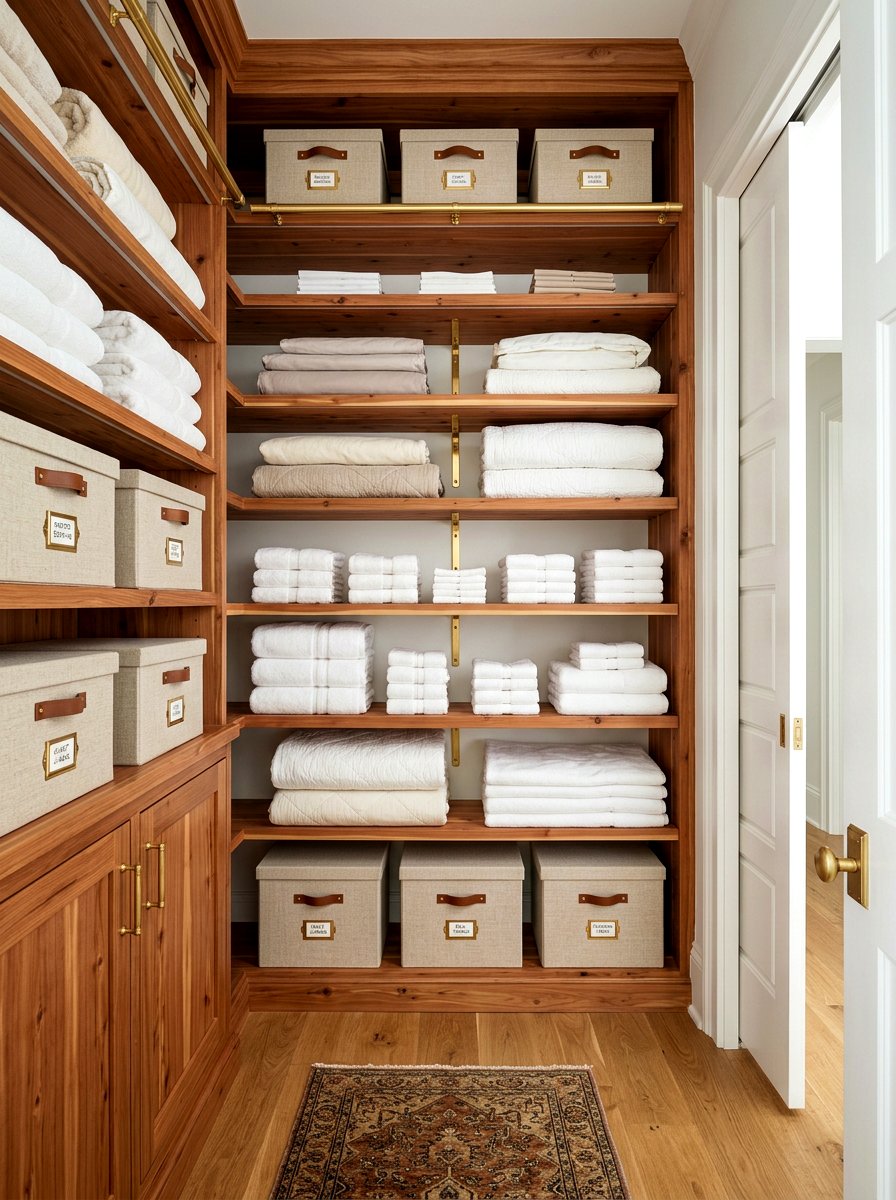 Traditional Linen Closet - 30 organizing a linen closet ideas