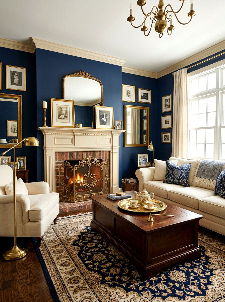 Traditional Living Room Brass Accents - 30 layered traditional living room ideas