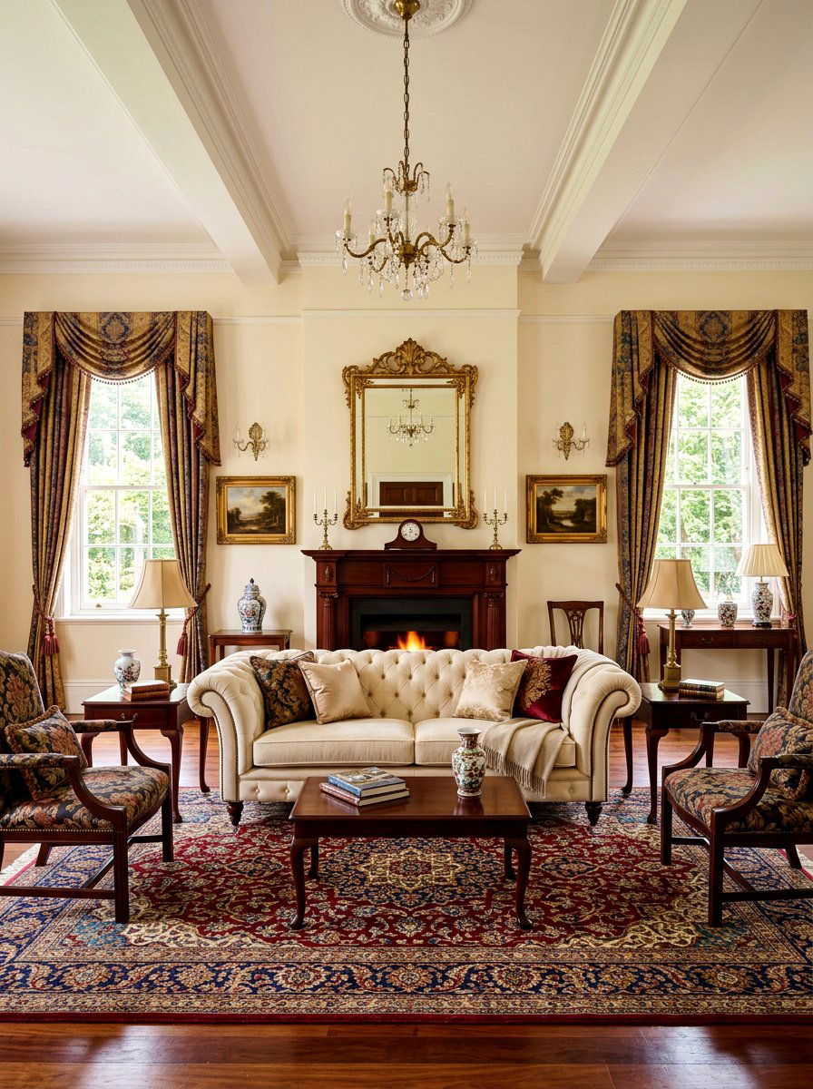 Traditional Living Room Cream Sofa - 30 cream sofa living room ideas